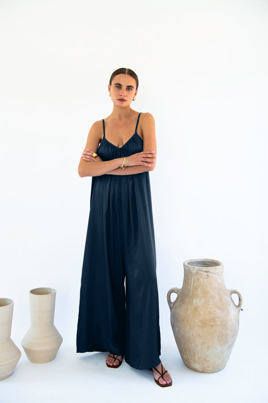 Bali Jumpsuit - Satin Tencel-Neu Nomads