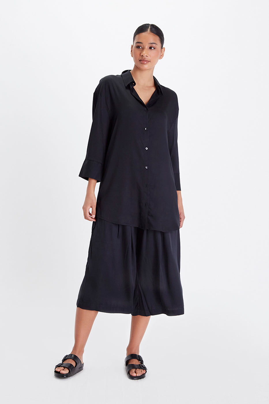 Boyfriend Shirt - Satin Tencel-Neu Nomads