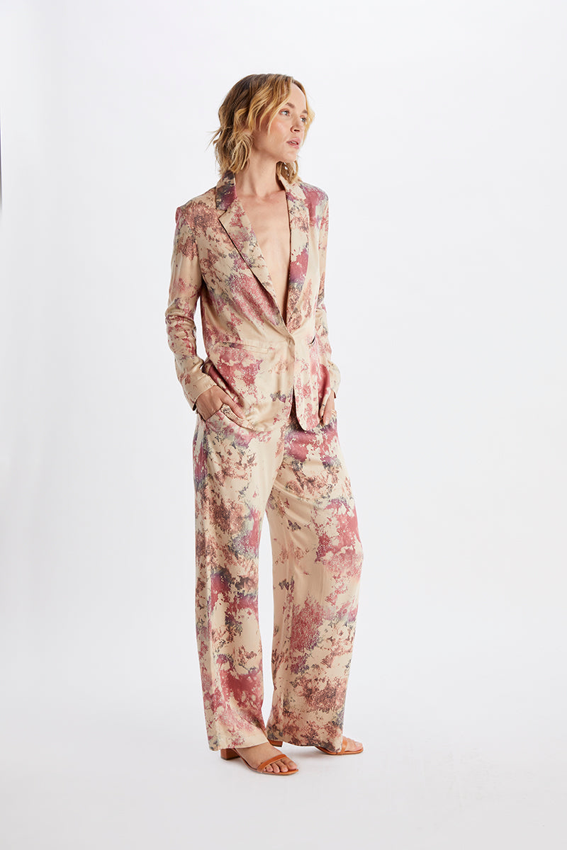 Carina Marble Print Palazzo Pants-Neu Nomads