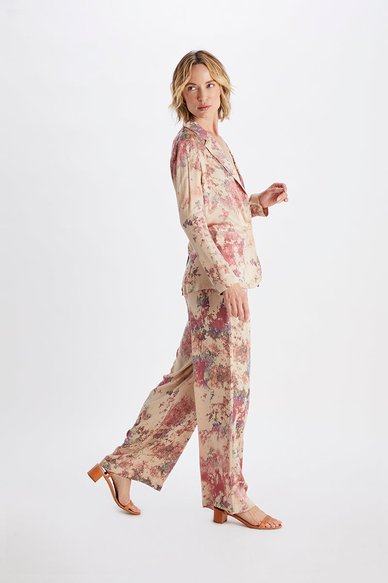 Carina Marble Print Palazzo Pants-Neu Nomads