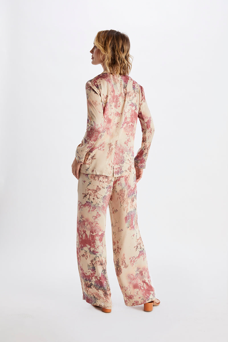 Carina Marble Print Palazzo Pants-Neu Nomads