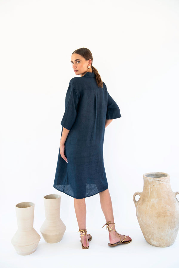 baby blue semi formal dress The Shirtdress in Linen main image 1