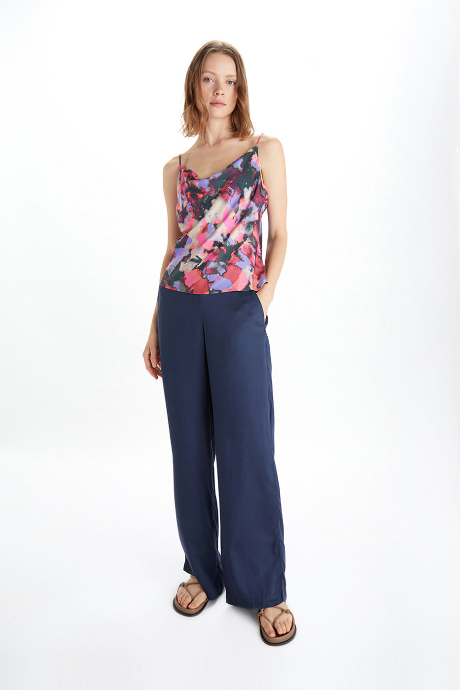 Cowl Neck Camisole Gem Print-Neu Nomads