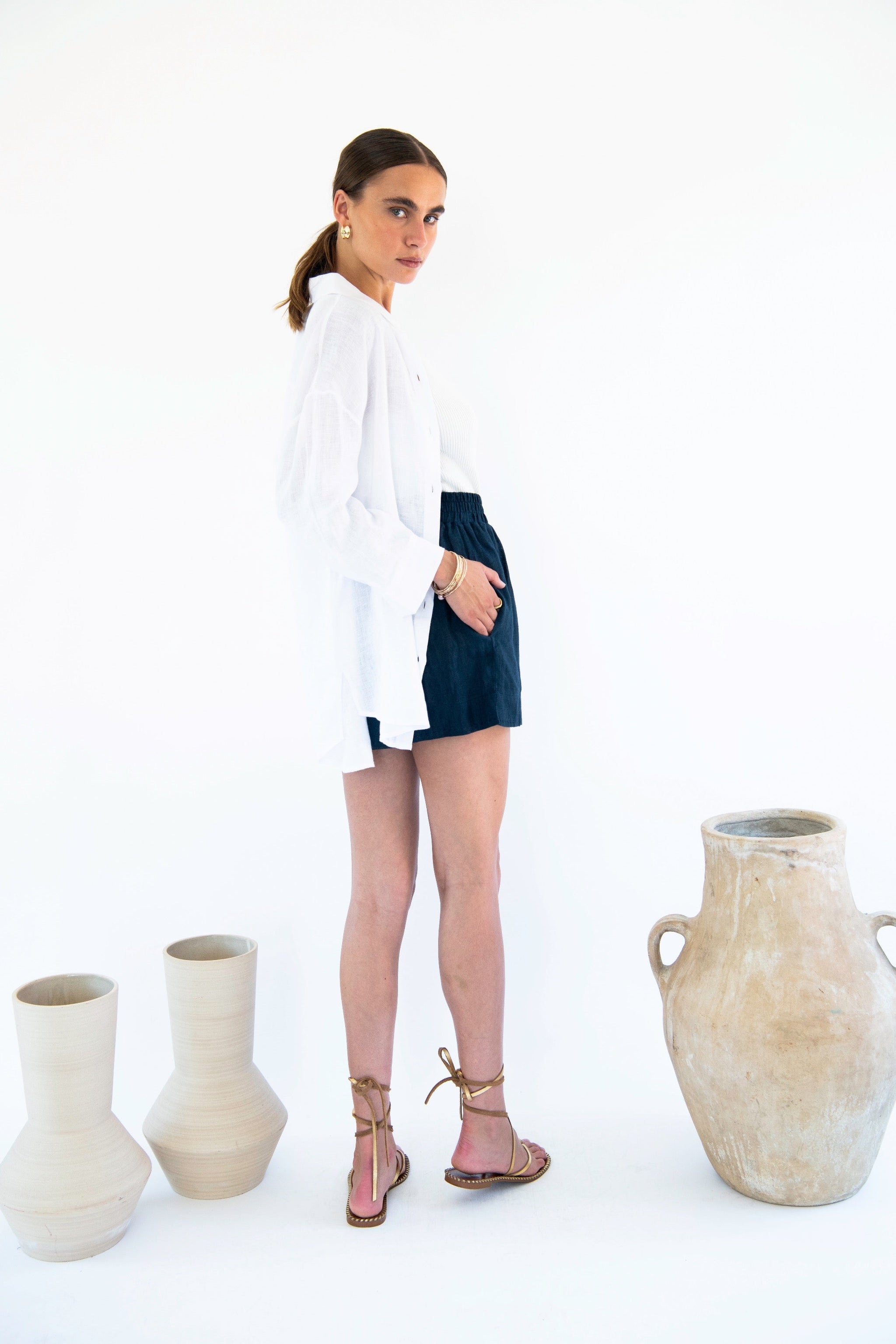 Livia Boyfriend Shirt - Linen-Neu Nomads