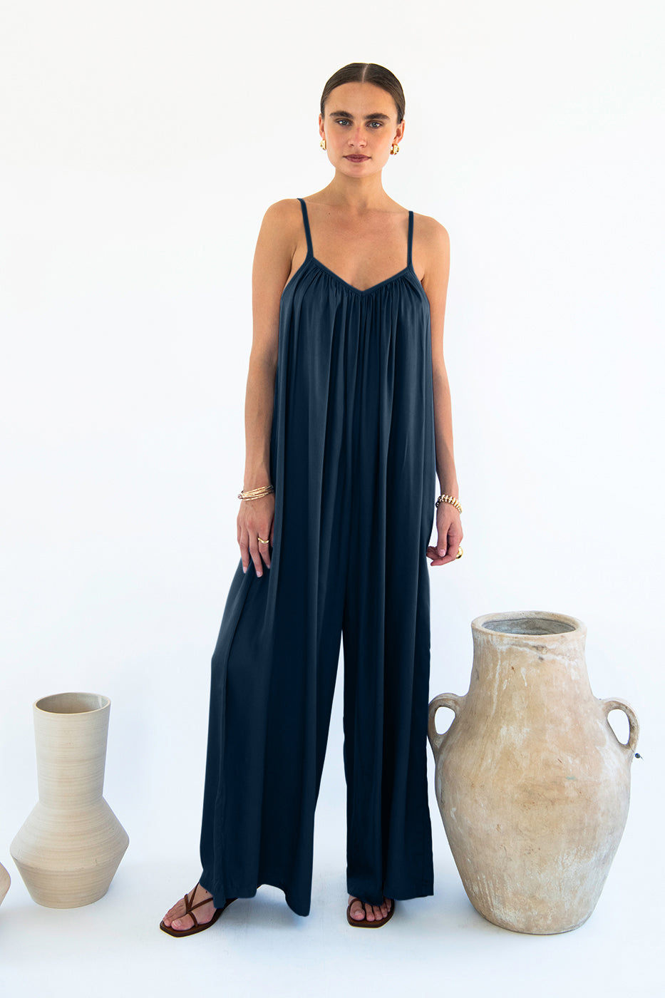 Bali Jumpsuit - Satin Tencel-Neu Nomads