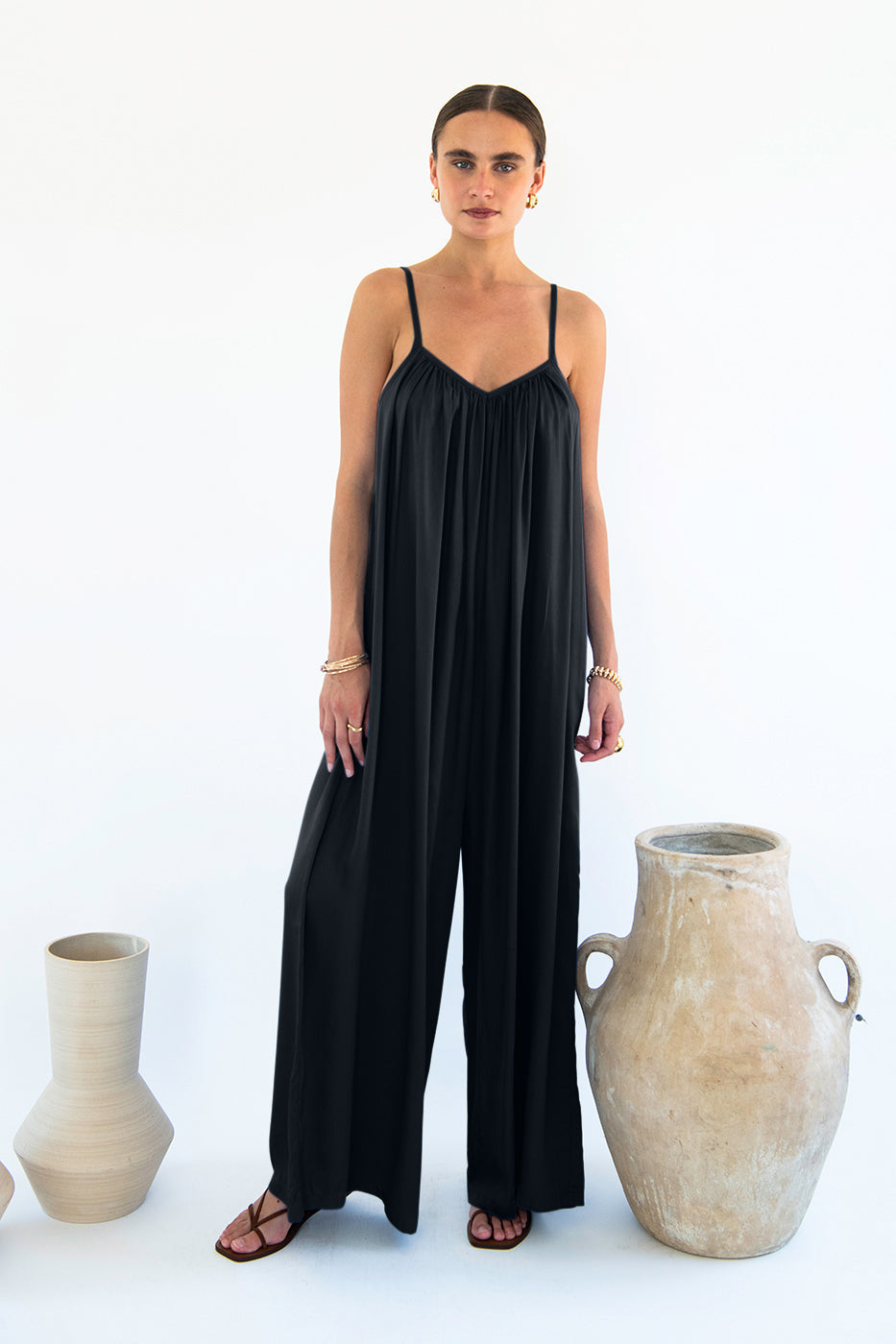 Bali Jumpsuit - Satin Tencel-Neu Nomads