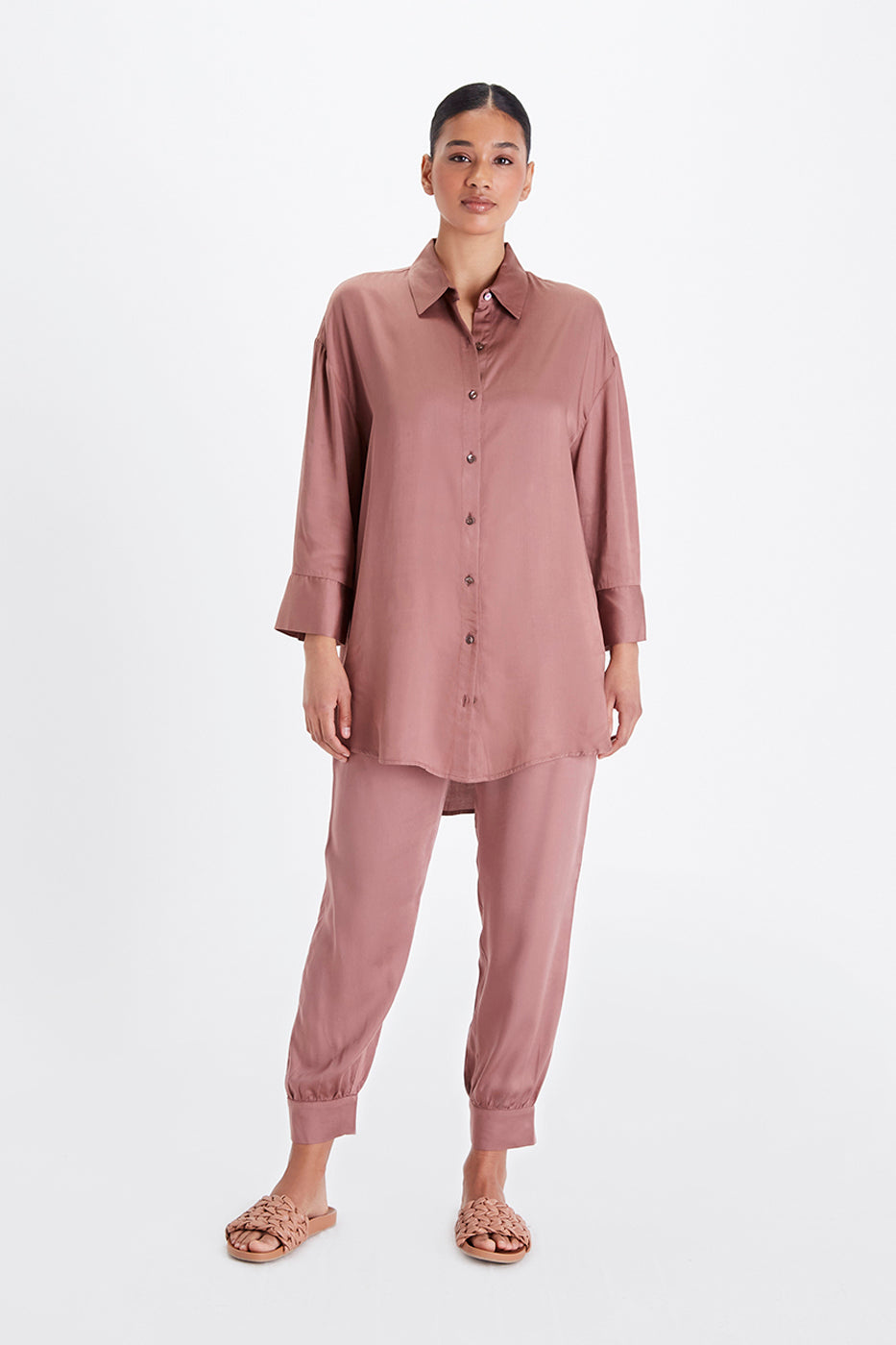 Boyfriend Shirt - Satin Tencel-Neu Nomads