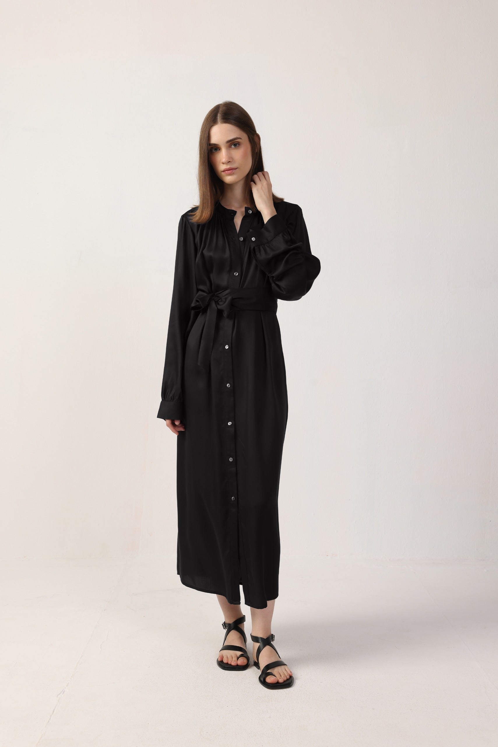Camilla Dress | Dress | Sustainable Satin TENCEL Black / S Camilla Dress | Dress | Sustainable Satin TENCEL Black / S