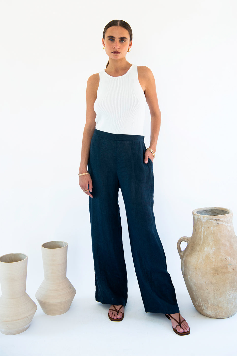 Cara Palazzo Pants - Linen-Neu Nomads