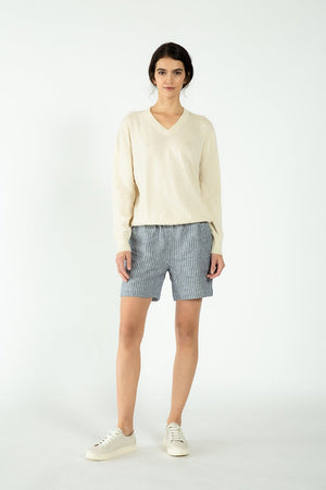 Cotton/Cashmere Oversized V-neck-Neu Nomads