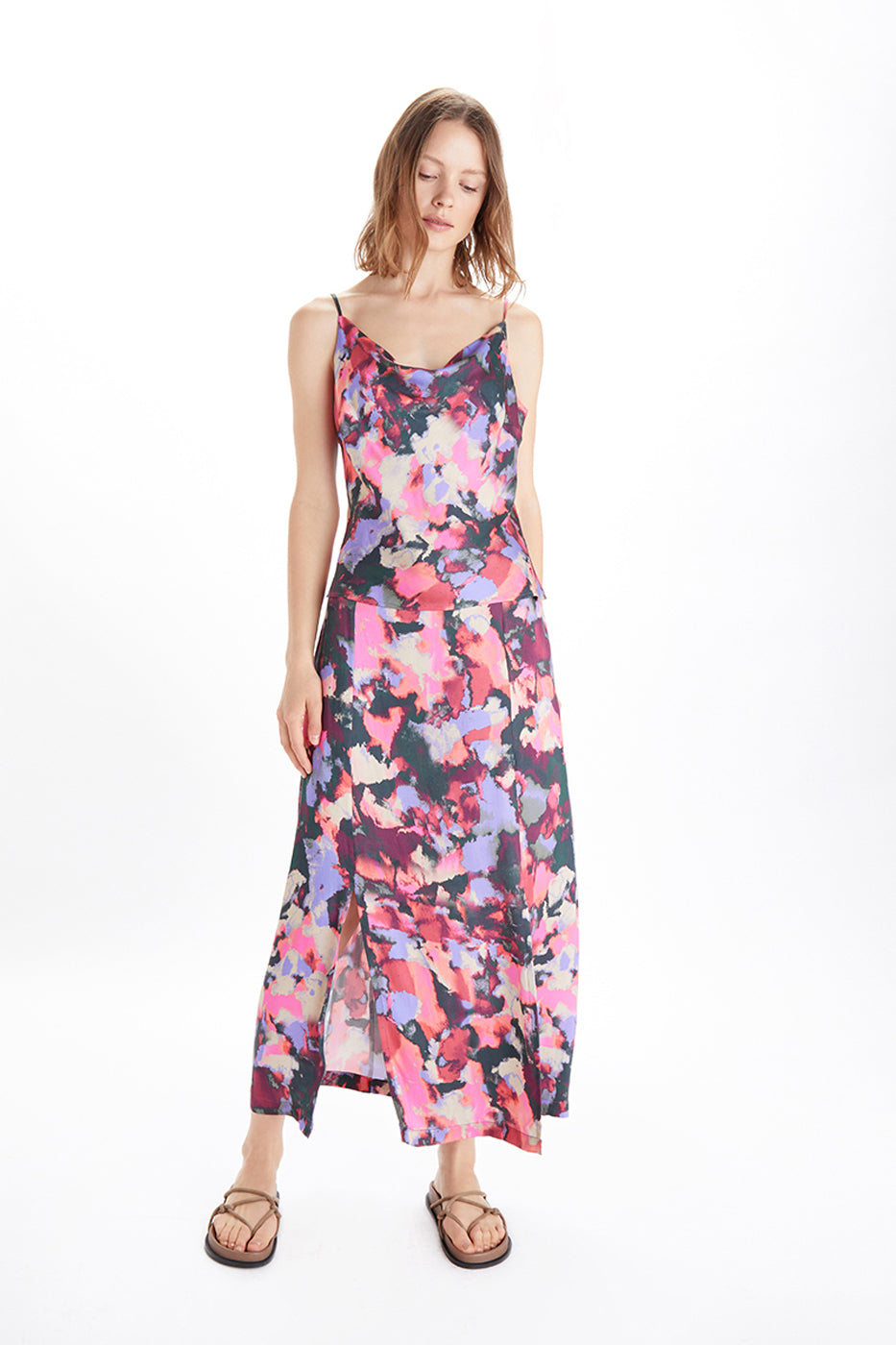 Cowl Neck Camisole Gem Print-Neu Nomads