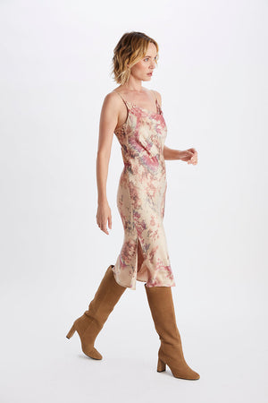 Cowl Neck Dress Marble Print-Neu Nomads