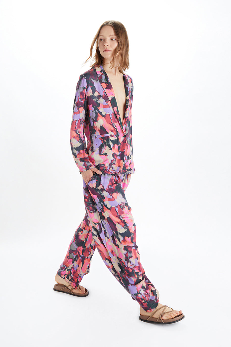 Cropped Palazzo Pants - Gem Print-Neu Nomads