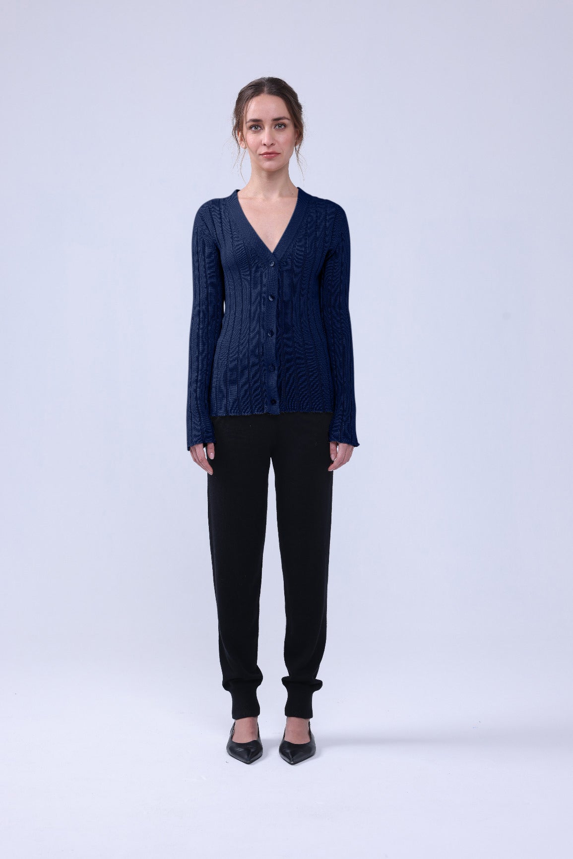 Fitted Ribbed Cardigan-Neu Nomads