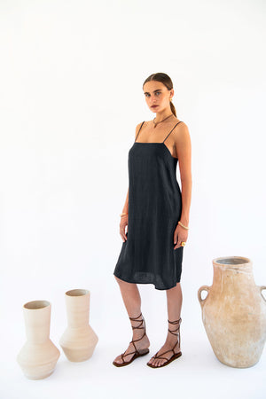 Julianne Boxy Slip Dress - Linen-Neu Nomads