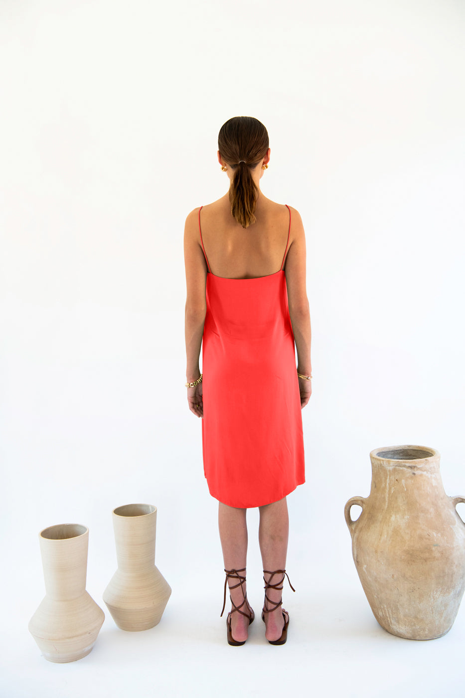 Julianne Boxy Slip Dress - Satin Tencel-Neu Nomads