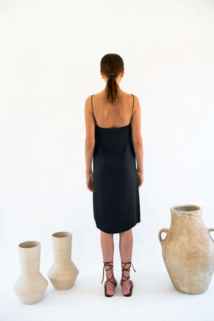 Julianne Boxy Slip Dress - Satin Tencel
