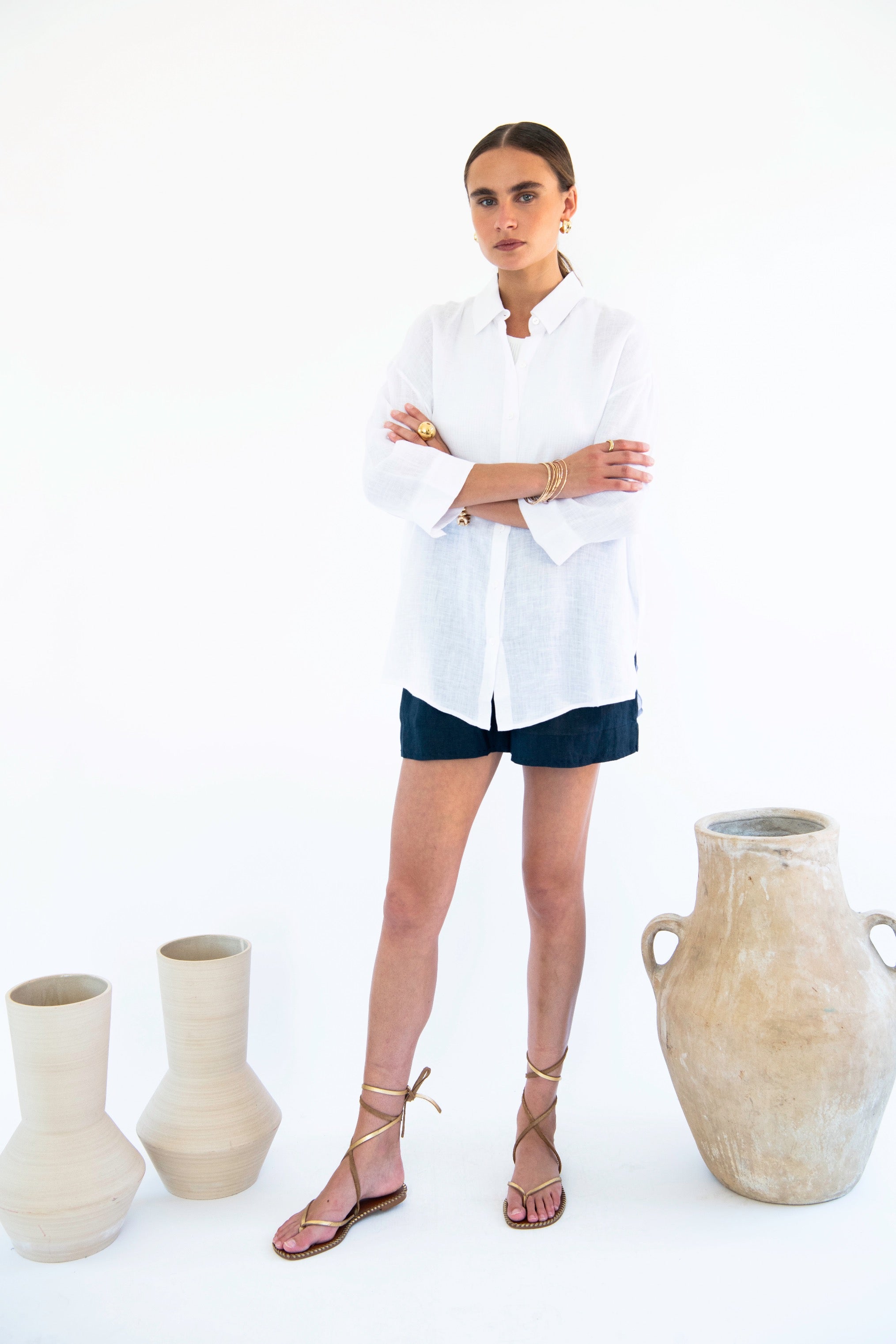 Livia Boyfriend Shirt - Linen-Neu Nomads