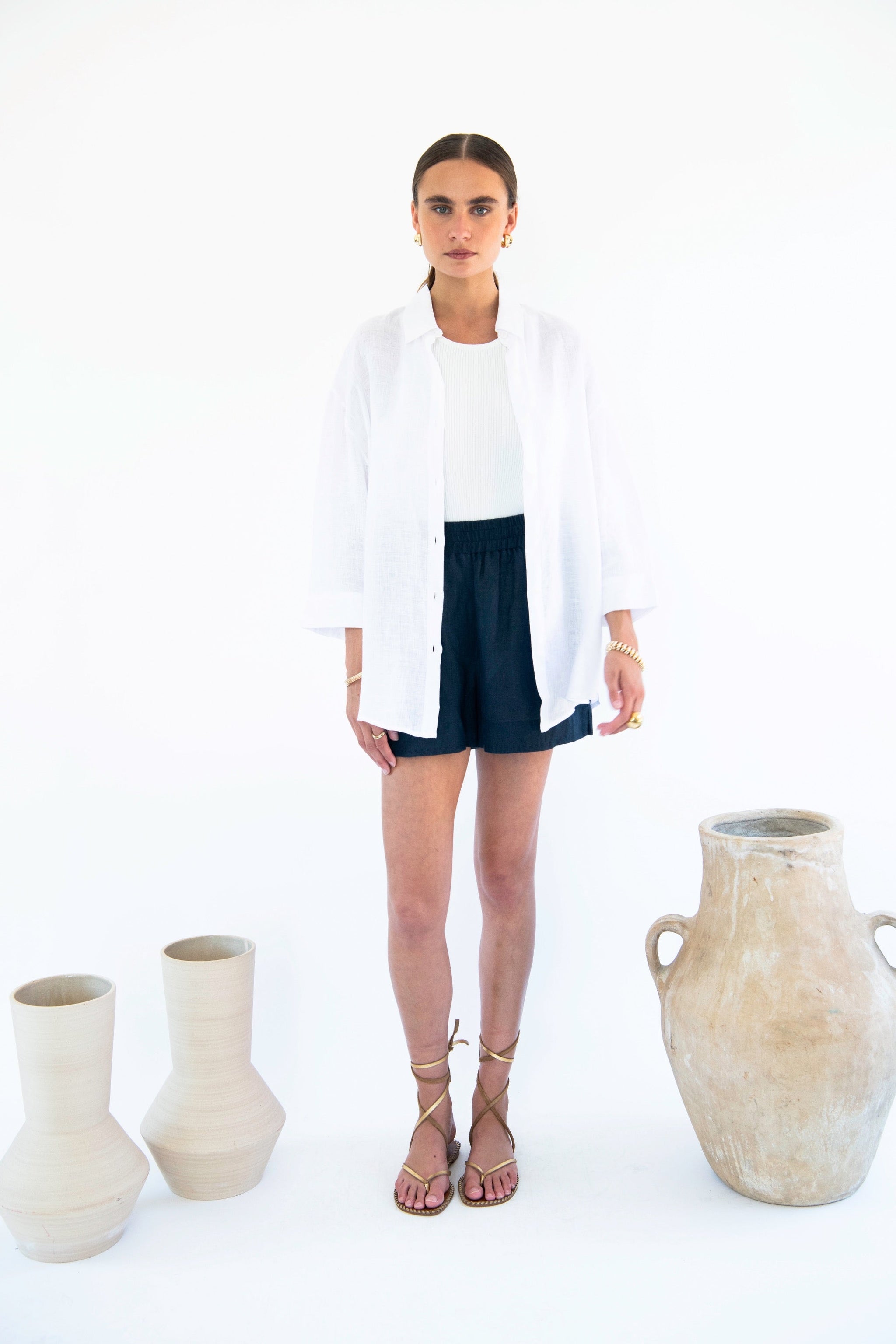 Livia Boyfriend Shirt - Linen-Neu Nomads