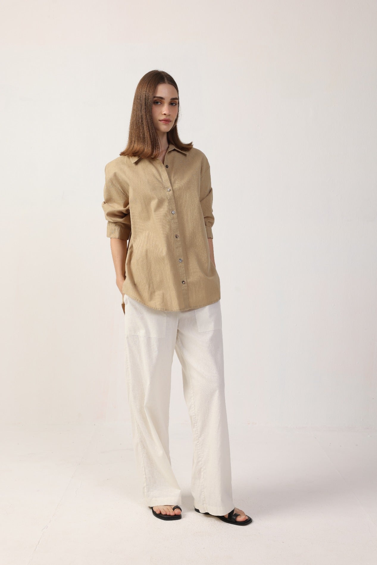 Livia Boyfriend Shirt SS25 - Linen-Neu Nomads