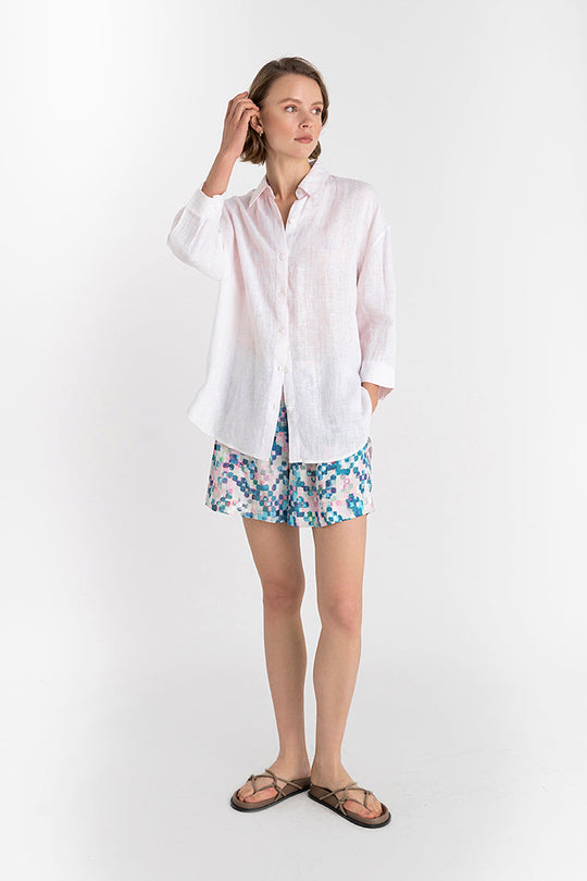 Livia Boyfriend Shirt SS25 - Linen