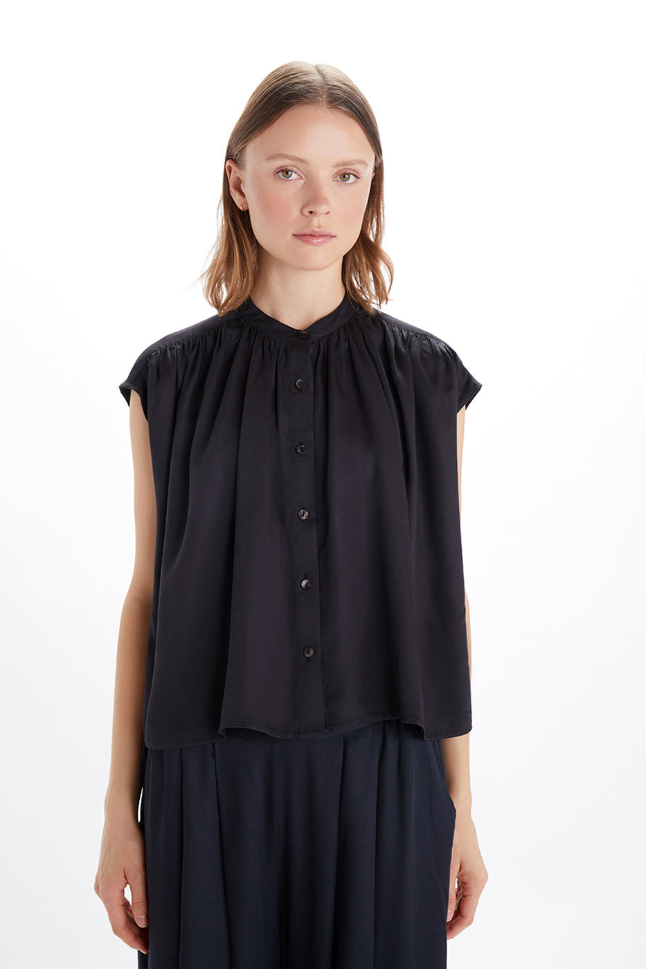 Maya Blouse - Satin Tencel-Neu Nomads