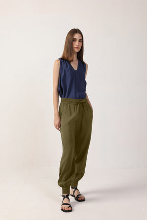 Rina Drawstring Pants - Vintage Cupro-Neu Nomads