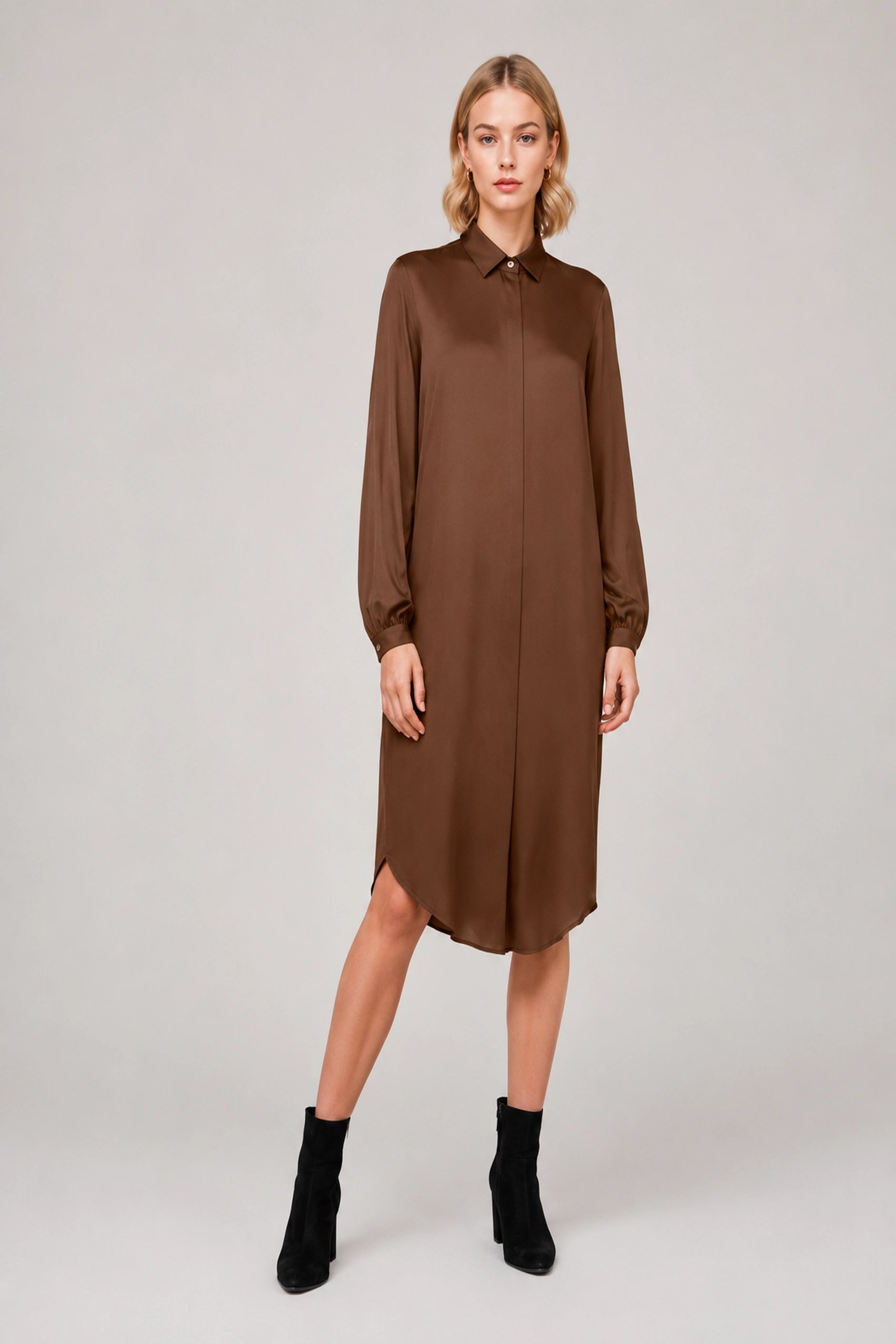 Stella Shirt Dress | Dress | Satin TENCEL™