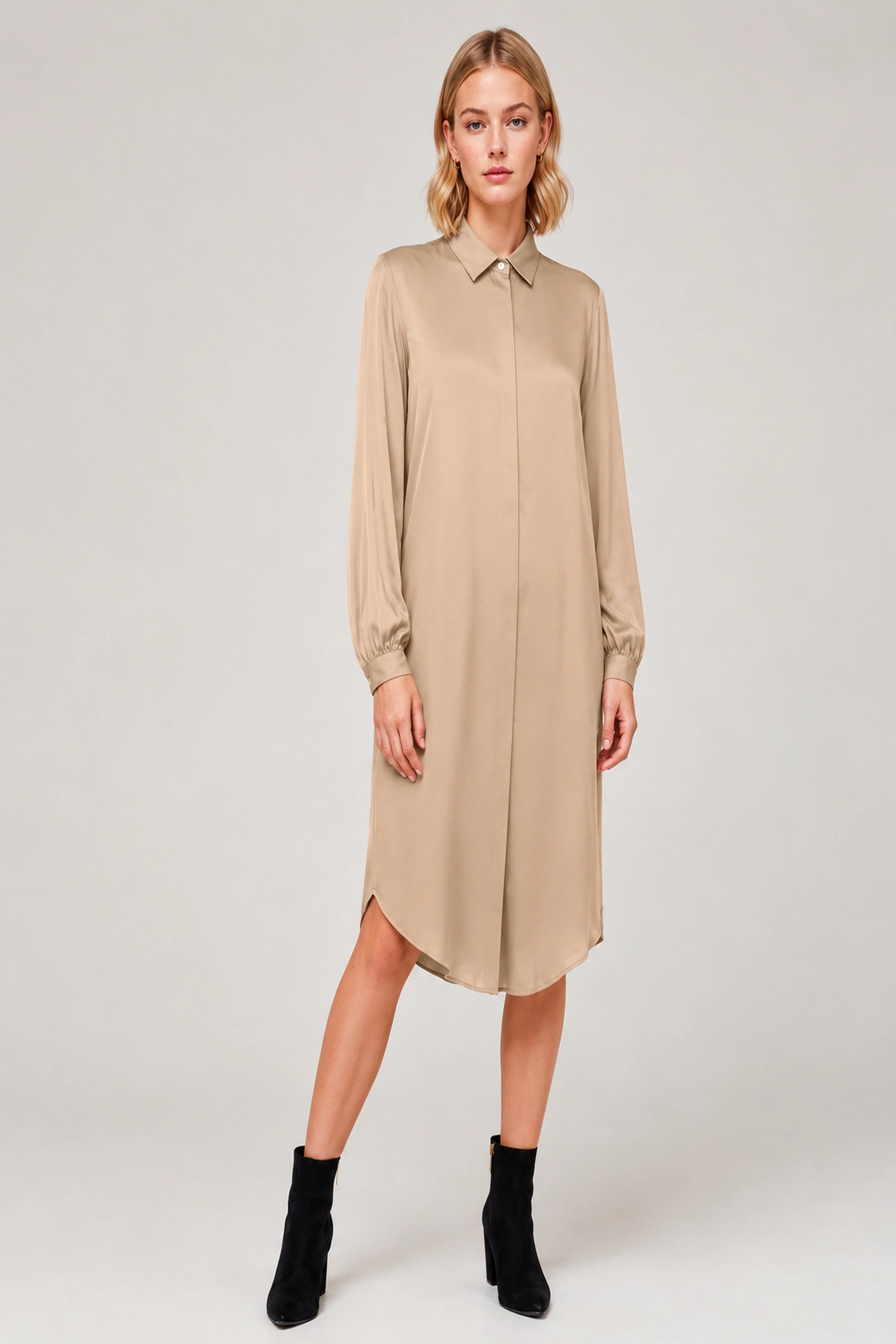 Stella Shirt Dress | Dress | Satin TENCEL™
