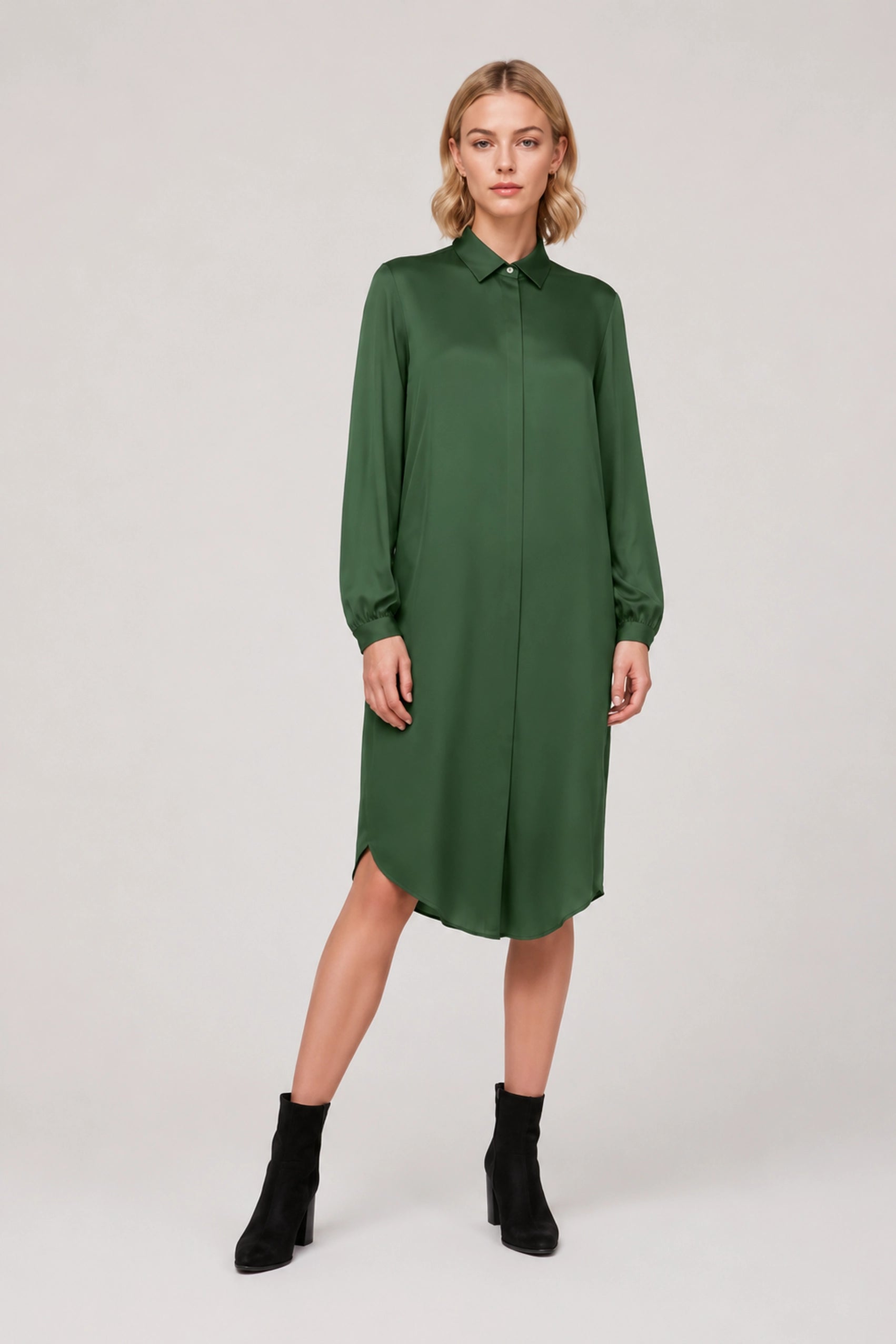 Stella Shirt Dress | Dress | Satin TENCEL™