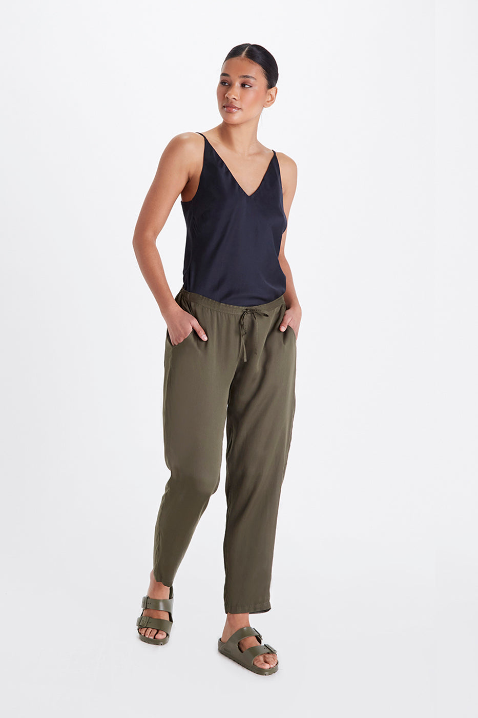 Buy Authentic, Preloved Josee P Side Tie Peg Leg Pants from Second Edit by  Style Theory