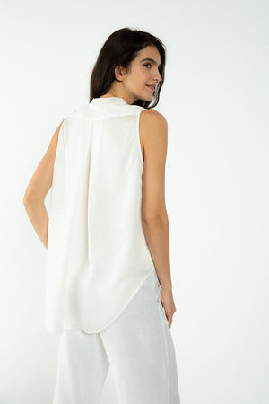 Sleeveless Shirred Blouse-Neu Nomads